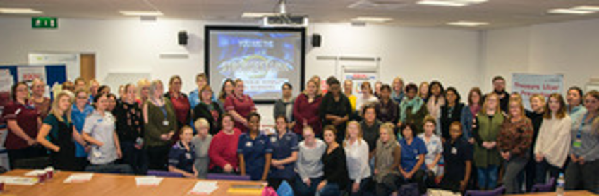 Figure 1 – The University Hospital Coventry Warwickshire Tissue Viability Link Workers at a recent Stop the Pressure event.