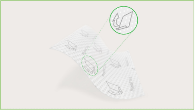 Figure 2. Pre-printed symbol which can facilitate safe removal when managing skin tears