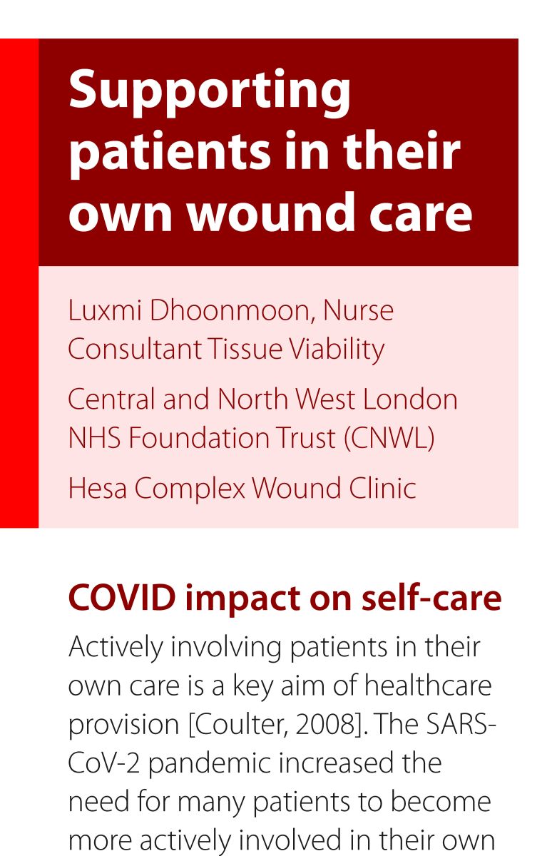 Supporting patients in their own wound care